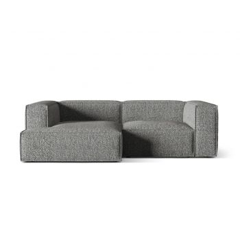 Coltar modular stanga 3 locuri, Nuria-260, Micadoni Home, 252x147x72 cm, tesatura boucle, grafit