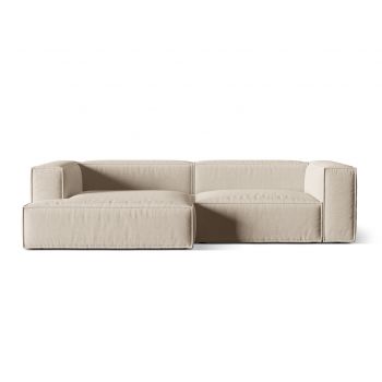 Coltar modular stanga 4 locuri, Nuria-215, Micadoni Home, 292x147x72 cm, tesatura structurata chenille, bej