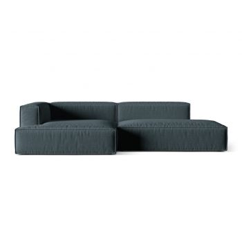Coltar modular stanga 4 locuri, Nuria-215, Micadoni Home, 312x147x72 cm, tesatura structurata chenille, petrol inchis
