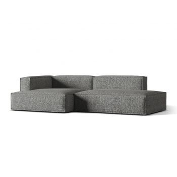 Coltar modular stanga 4 locuri, Nuria-260, Micadoni Home, 312x147x72 cm, tesatura boucle, grafit