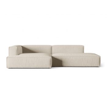 Coltar modular stanga 4 locuri, Nuria-88, Micadoni Home, 312x147x72 cm, catifea, bej