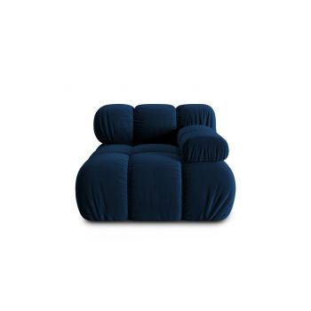 Modul dreapta pentru canapea, 1 loc, Bellis-51, Micadoni Home, 94x94x70 cm, catifea, albastru regal
