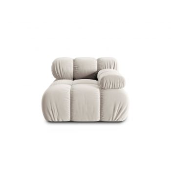 Modul dreapta pentru canapea, 1 loc, Bellis-51, Micadoni Home, 94x94x70 cm, catifea, bej inchis