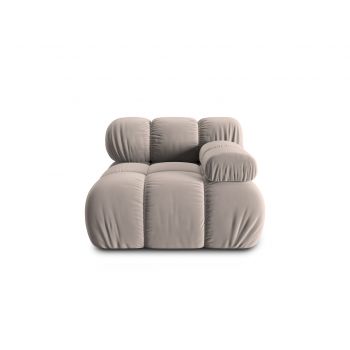 Modul dreapta pentru canapea, 1 loc, Bellis-51, Micadoni Home, 94x94x70 cm, catifea, cappuccino