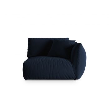 Modul dreapta pentru canapea, 1 loc, Chris-184, Micadoni Home, 130x100x80 cm, catifea, albastru regal