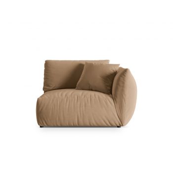 Modul dreapta pentru canapea, 1 loc, Chris-184, Micadoni Home, 130x100x80 cm, catifea, bej sand