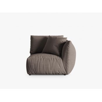 Modul dreapta pentru canapea, 1 loc, Chris-259, Micadoni Home, 110x100x80 cm, tesatura structurata chenille, bej sand