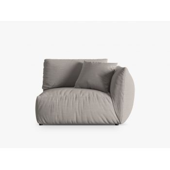Modul dreapta pentru canapea, 1 loc, Chris-259, Micadoni Home, 130x100x80 cm, tesatura structurata chenille, natural
