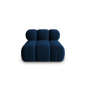 Modul pentru canapea, 1 loc, Bellis-51, Micadoni Home, 94x94x70 cm, catifea, albastru regal