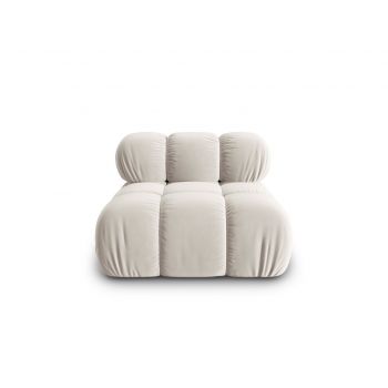 Modul pentru canapea, 1 loc, Bellis-51, Micadoni Home, 94x94x70 cm, catifea, bej inchis