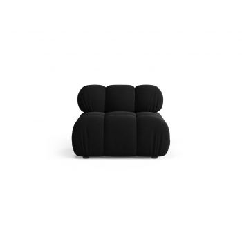 Modul pentru canapea, 1 loc, Bellis-51, Micadoni Home, 94x94x70 cm, catifea, negru ieftina