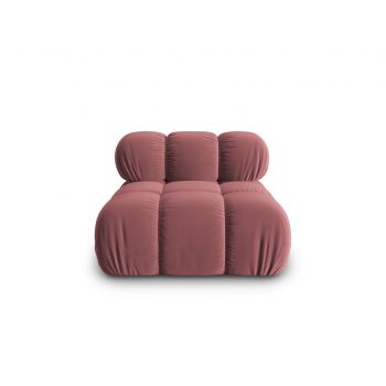 Modul pentru canapea, 1 loc, Bellis-51, Micadoni Home, 94x94x70 cm, catifea, roz