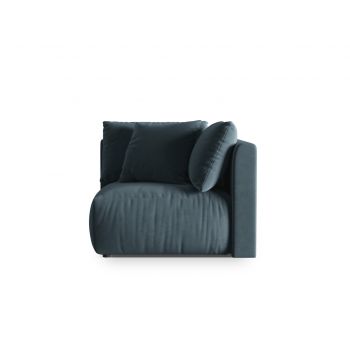 Modul pentru canapea, 1 loc, Chris-184, Micadoni Home, 100x100x80 cm, catifea, albastru pastel