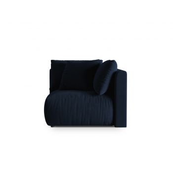 Modul pentru canapea, 1 loc, Chris-184, Micadoni Home, 100x100x80 cm, catifea, albastru regal