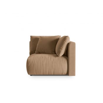 Modul pentru canapea, 1 loc, Chris-184, Micadoni Home, 100x100x80 cm, catifea, bej sand