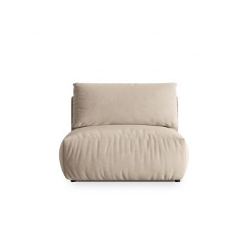 Modul pentru canapea, 1 loc, Chris-184, Micadoni Home, 105x100x80 cm, catifea, ecru