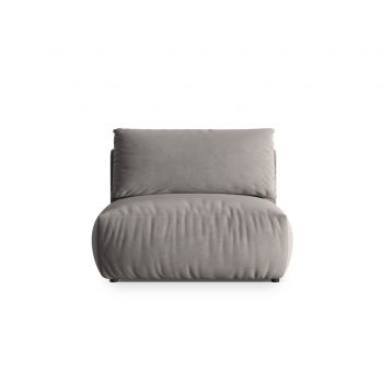 Modul pentru canapea, 1 loc, Chris-184, Micadoni Home, 105x100x80 cm, catifea, gri
