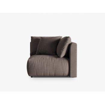 Modul pentru canapea, 1 loc, Chris-259, Micadoni Home, 100x100x80 cm, tesatura structurata chenille, bej sand