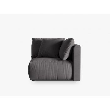 Modul pentru canapea, 1 loc, Chris-259, Micadoni Home, 100x100x80 cm, tesatura structurata chenille, gri beton