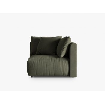 Modul pentru canapea, 1 loc, Chris-259, Micadoni Home, 100x100x80 cm, tesatura structurata chenille, verde deschis
