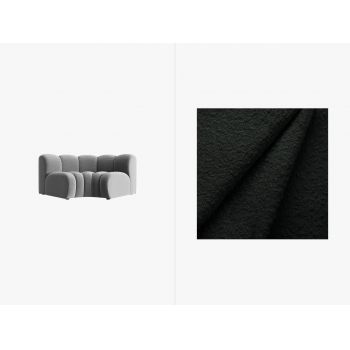 Modul pentru canapea, 1 loc, Lupine-101, Micadoni Home, 185x95x70 cm, tesatura boucle, negru