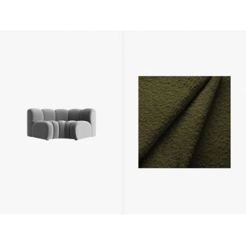Modul pentru canapea, 1 loc, Lupine-101, Micadoni Home, 185x95x70 cm, tesatura boucle, oliv inchis