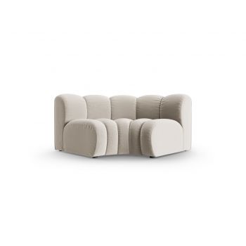 Modul pentru canapea, 1 loc, Lupine-44, Micadoni Home, 185x95x70 cm, catifea, bej