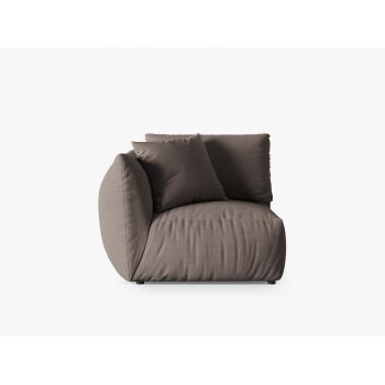 Modul stanga pentru canapea, 1 loc, Chris-259, Micadoni Home, 110x100x80 cm, tesatura structurata chenille, bej sand
