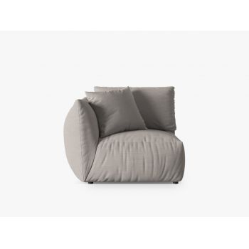 Modul stanga pentru canapea, 1 loc, Chris-259, Micadoni Home, 110x100x80 cm, tesatura structurata chenille, natural