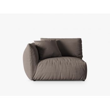 Modul stanga pentru canapea, 1 loc, Chris-259, Micadoni Home, 130x100x80 cm, tesatura structurata chenille, bej sand