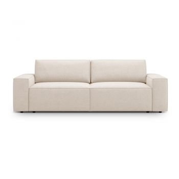 Canapea bej extensibilă cu tapițerie din țesătură bouclé 247 cm Jodie – Micadoni Home