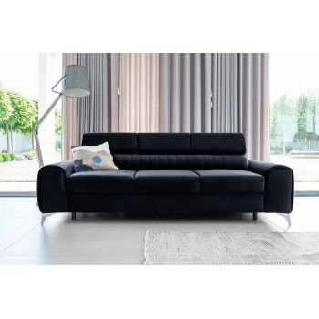 Canapea extensibila 3 locuri, ELTAP, SO-LAU-79MO, Laurence, 261x97x105 cm, lemn/poliester, graphite