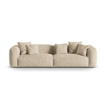 Canapea modulară bej/crem cu tapițerie din țesătură bouclé 320 cm Martina – Micadoni Home