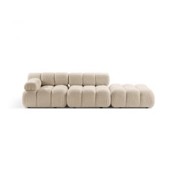 Canapea modulară bej cu tapițerie din țesătură bouclé 288 cm Bellis – Micadoni