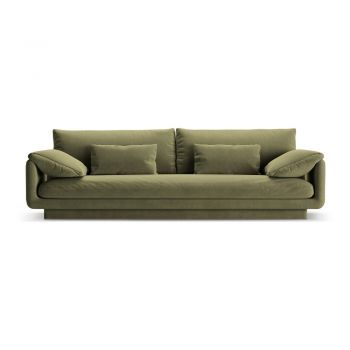 Canapea verde-deschis cu tapițerie din catifea 250 cm Torino – Micadoni