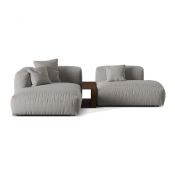 Colțar modular gri deschis (cu colț pe partea stângă ) Martina – Micadoni Home