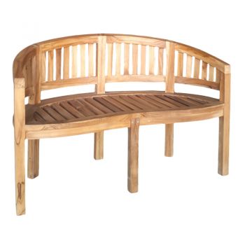 Canapea 2 locuri Coren pakoworld lemn de tec Natural 130x61x87cm