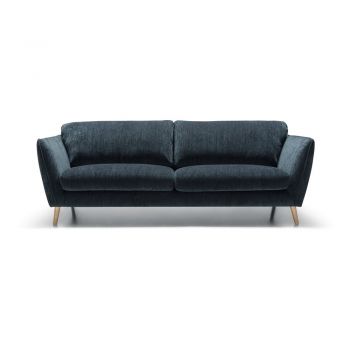 Canapea albastră cu tapițerie din catifea 227 cm Stella – Sits