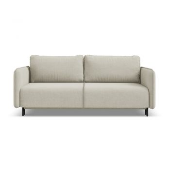 Canapea bej extensibilă/cu spațiu de depozitare 226 cm Luana – Makamii