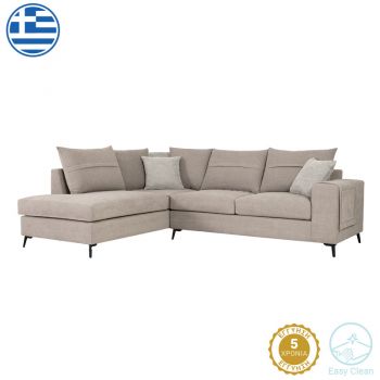 Canapea colț dreapta Montana pakoworld Gri din stofă cu perne Gri deschis 275x215x93cm 215x275