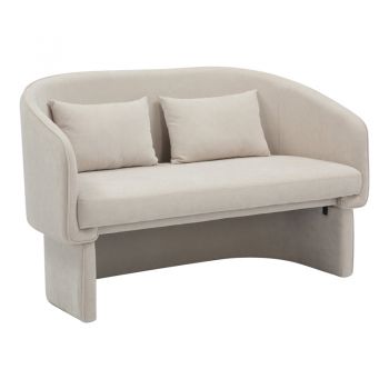 Canapea cu doua locuri Playmob pakoworld material bej 128x65x79cm