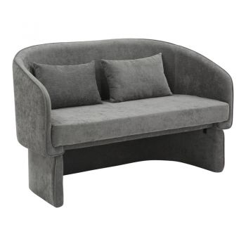 Canapea cu doua locuri Playmob pakoworld stofa Gri 128x65x79cm