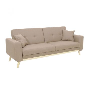 Canapea extensibila Carmelo - stofa pakoworld bej 214x80x86 cm