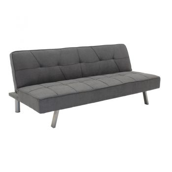 Canapea extensibila cu 3 locuri Travis cu stofa gri de 175x83x74cm 83x175