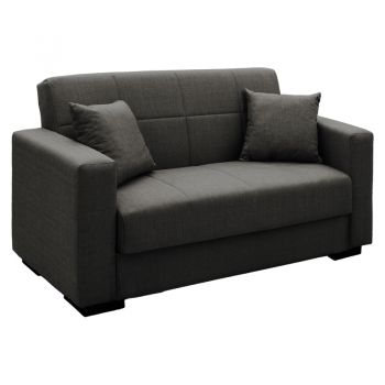 Canapea extensibilă cu depozitare două locuri Vox pakoworld stofa antracit 154x82x83cm