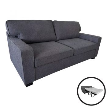 Canapea extensibila doua locuri Polaris din material pakoworld Gri inchis 181x91x83cm 91x181