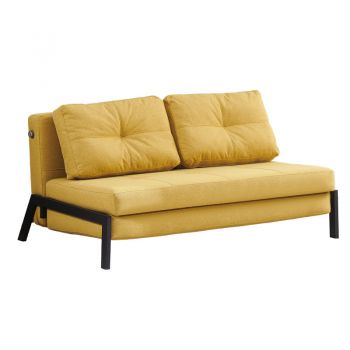 Canapea extensibila Hafrene din material pakoworld in culoare galbena 151x94x71cm 94x151