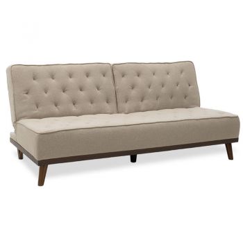 Canapea extensibila Marco pakoworld din material bej 180x80x80cm