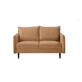 Canapea maro cu tapițerie din catifea 138 cm Juli – Ropez