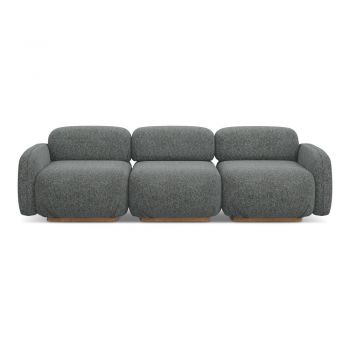 Canapea modulară gri 270 cm Ailani – Makamii